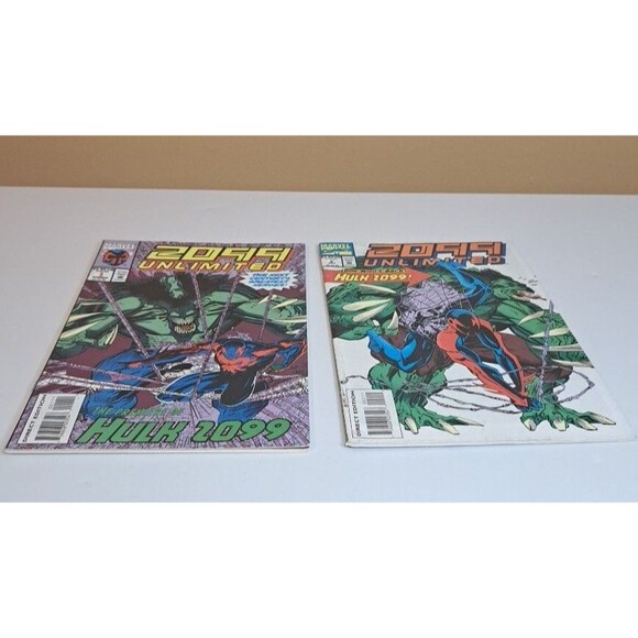 2099 Unlimited #1 & #2 Lot (1993) Marvel Comics Bagged Set Spider-Man Hulk - Picture 3 of 12